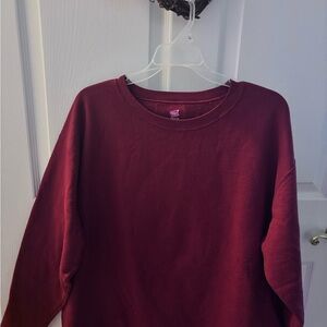 Women's Deep Red Knit Top